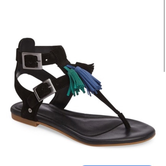 UGG Shoes - UGG lecia gladiator black sandal size 6